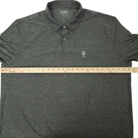 Izod Golf Stretch Polo Shirt Mens XXL Performance Lightweight Gray Short Sleeve - Picture 3 of 16